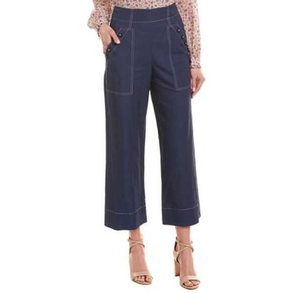 Rebecca Taylor Linen Cropped Pant 2 - Picture 1 of 8